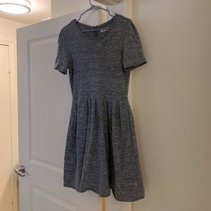 Madewell Heather Gray Fit & Flare Dress